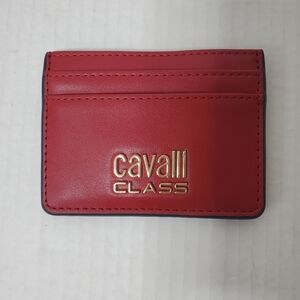Cavalli Class Sici Signature Card Holder Wallet Red